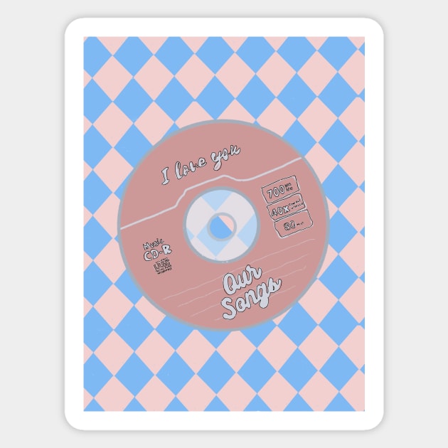 Love  Song Compact Disc Cover Sticker by MariamChelidze